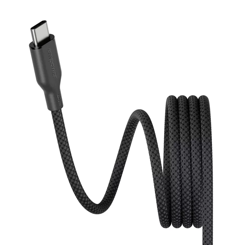 PanzerGlass empower™ by ® Magnetic 240W USB-C to USB-C Kabel | USB 2.0 | 1,5 m | Space Black