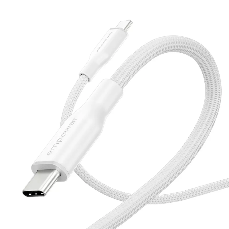 PanzerGlass empower™ by ® Racing 60W USB-C-auf-USB-C-Kabel | USB 2.0 | 2 m | Silberweiß