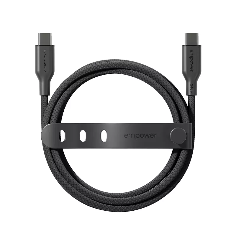 PanzerGlass empower™ by ® Racing 240W USB-C-auf-USB-C-Kabel | USB 2.0 | 2M | Space Black