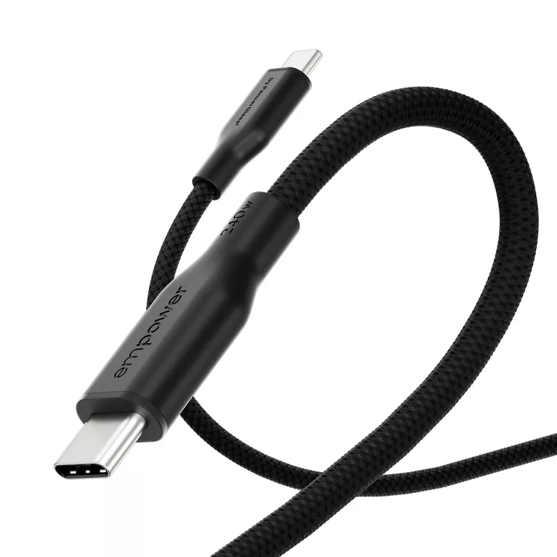 PanzerGlass empower™ by ® Racing 240W USB-C-auf-USB-C-Kabel | USB 2.0 | 2M | Space Black