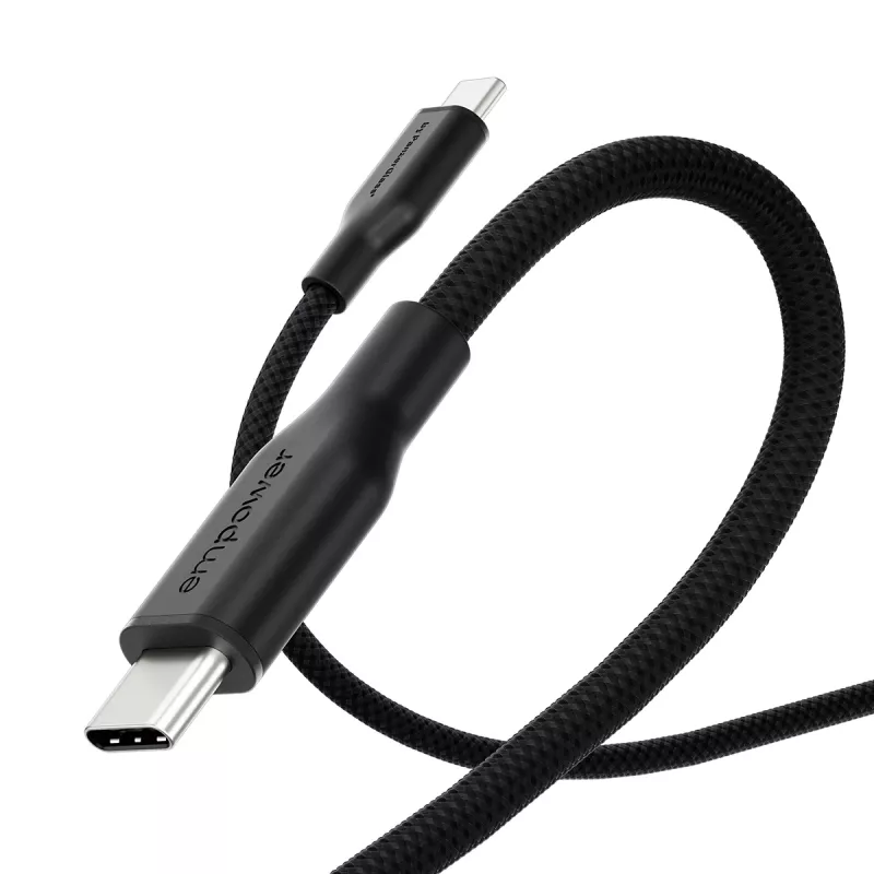 PanzerGlass empower™ by ® Racing 60W USB-C zu USB-C Kabel | USB 2.0 | 2M | Space Black