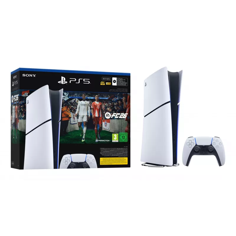 Sony PlayStation 5 Digital + EA Sports FC 26 Bundle 825 GB Wi-Fi Schwarz, Weiß
