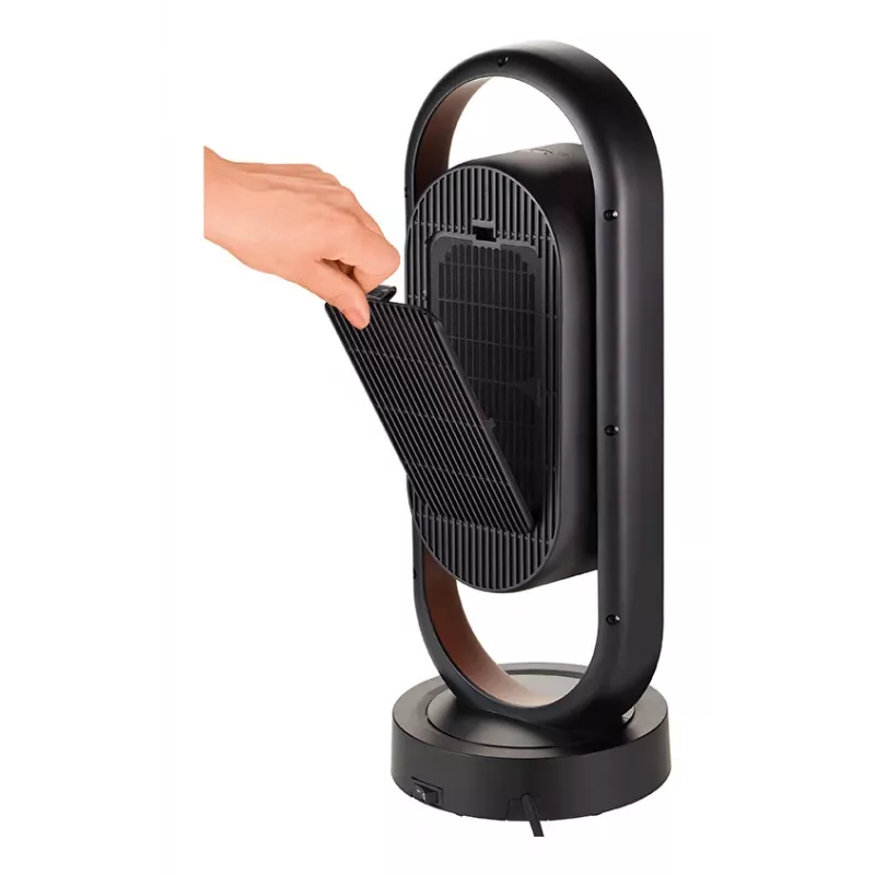 Unold 86535 Keramik-Heizlüfter 3D, 1800 W, Fernbedienung, 80° Oszillation, 45° Neigungswinkel, 8-h-Timer, Schwarz/Kupfer