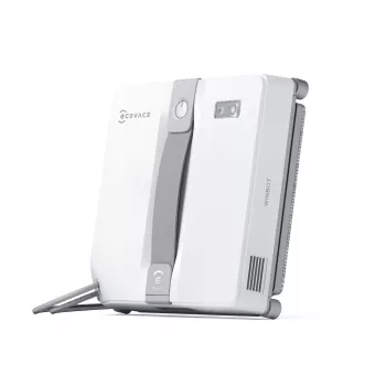 Fensterreiniger Ecovacs WINBOT MINI — Saugnapf, Li-Ionen-Akku, min. Fenster 22×25 cm, 1,3 kg, 215×215×55 mm, grau/weiß