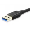 Equip 128345 USB-3.0-Kabel, USB-A auf USB-C, Stecker auf Stecker, 0,5 m, 3A/20V, Schwarz