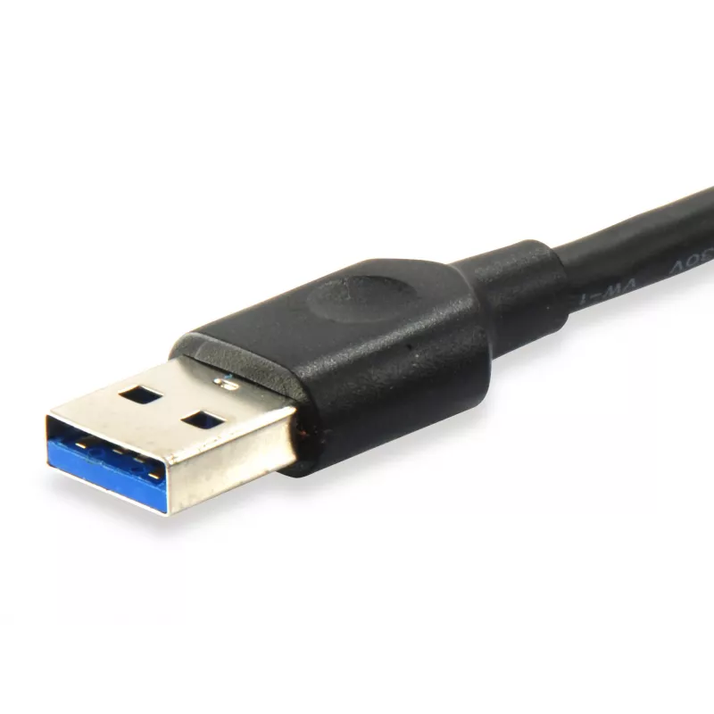 Equip 128345 USB-3.0-Kabel, USB-A auf USB-C, Stecker auf Stecker, 0,5 m, 3A/20V, Schwarz