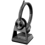 HP Poly Savi 7320 Office Stereo DECT 1880-1900 MHz Headset, Schwarz, Mexiko, Windows 10, Windows 11, macOS, TCO, 185 mm