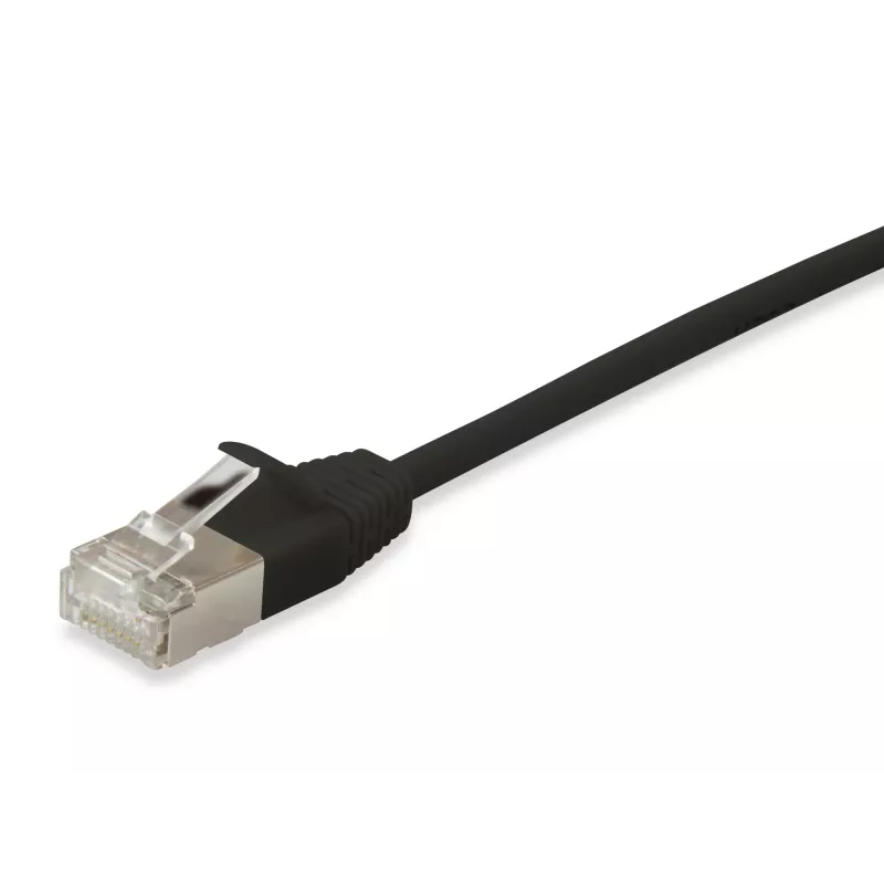 Equip Cat.6A F/FTP schlank Patchkabel, 1m, Schwarz, 1 m, Cat6a, F/FTP (FFTP), RJ-45, RJ-45, Schwarz
