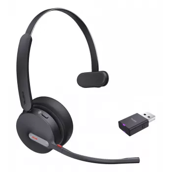 Yealink WH64 Hybrid Mono Teams Headset Kabelloses Headset für Büro/Callcenter Micro-USB Bluetooth Schwarz
