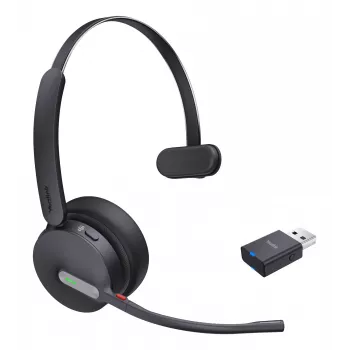Yealink WH64 Hybrid Mono Teams Headset Kabelloses Headset für Büro/Callcenter Micro-USB Bluetooth Schwarz