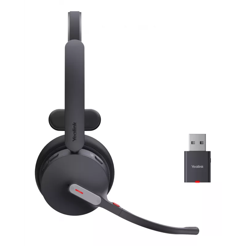 Yealink WH64 Hybrid Mono Teams Headset Kabelloses Headset für Büro/Callcenter Micro-USB Bluetooth Schwarz