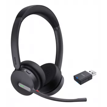 Yealink WH64 Hybrid Dual Teams Headset Kabellos Headset für Büro/Callcenter Micro-USB Bluetooth Schwarz