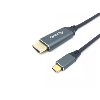 Equip USB-C-auf-HDMI-Kabel, M/M, 3,0 m, 4K/60Hz, 3 m, USB Type-C, HDMI Type A (Standard), Stecker, Stecker, gerade