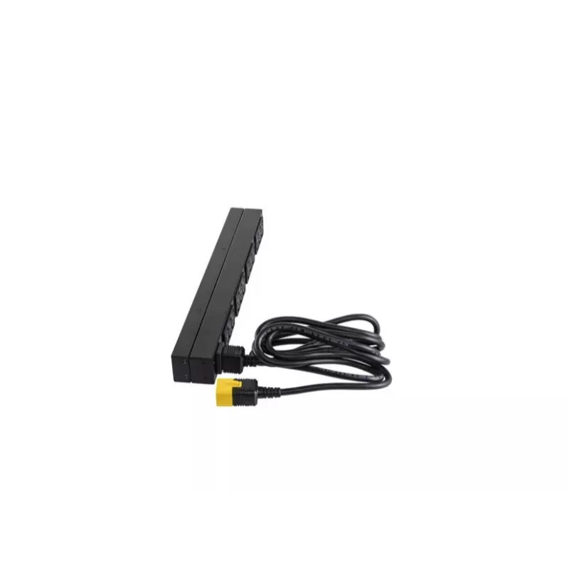 APC AP9565 Basic Rack-Stromverteiler (PDU), 1U, einphasig, 16 A, 208/230 V, 3680 W, 12 C13-Ausgänge, C20-Eingang, 2,5 m Kabel, Schwarz