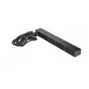 APC AP9565 Basic Rack-Stromverteiler (PDU), 1U, einphasig, 16 A, 208/230 V, 3680 W, 12 C13-Ausgänge, C20-Eingang, 2,5 m Kabel, Schwarz