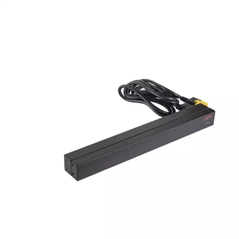 APC AP9565 Basic Rack-Stromverteiler (PDU), 1U, einphasig, 16 A, 208/230 V, 3680 W, 12 C13-Ausgänge, C20-Eingang, 2,5 m Kabel, Schwarz