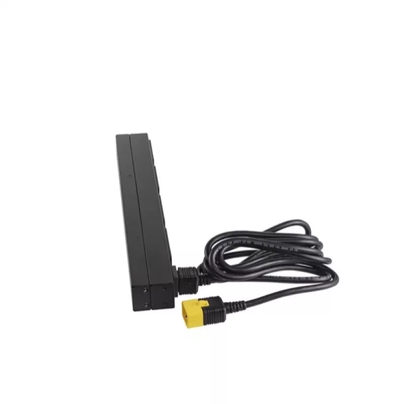 APC AP9565 Basic Rack-Stromverteiler (PDU), 1U, einphasig, 16 A, 208/230 V, 3680 W, 12 C13-Ausgänge, C20-Eingang, 2,5 m Kabel, Schwarz