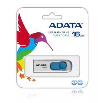 ADATA C008 USB-Stick 16 GB USB Typ-A 2.0 Blau, Weiß