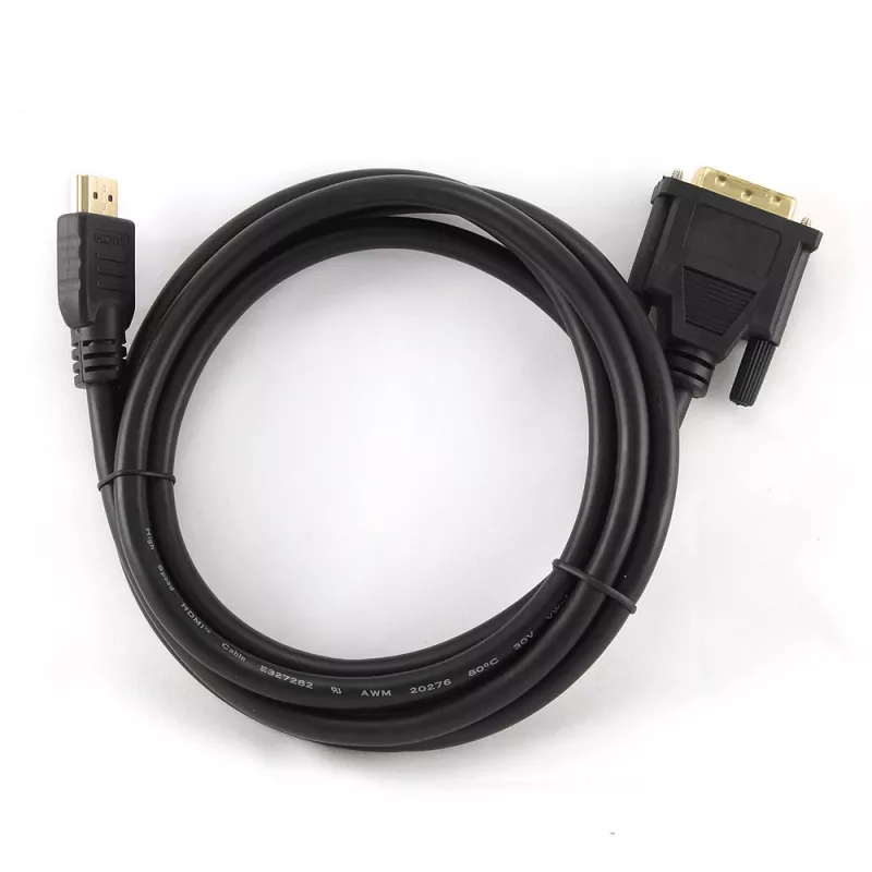 GEMBIRD HDMI zu DVI Stecker-Stecker Kabel mit vergoldeten Steckern 2,0 m Bulk-Verpackung