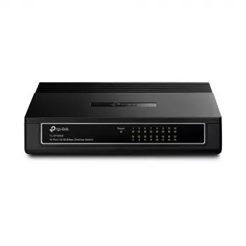 TP-Link 16-Port 10/100Mbps Desktop Switch, Unmanaged, Fast Ethernet (10/100), Full Duplex, Rackmontage, Wandmontage