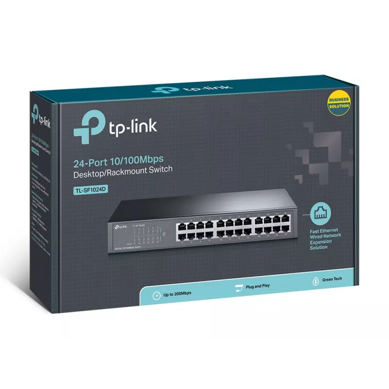 TP-Link TL-SF1024D Netzwerk-Switch Unmanaged Fast Ethernet (10/100) Grau