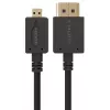 Gembird CC-HDMID-6 HDMI-auf-Micro-HDMI-Kabel (Typ D), vergoldet, 1,8 m, Schwarz