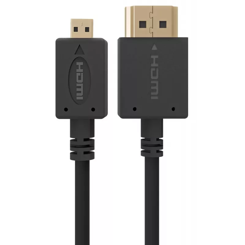 Gembird CC-HDMID-6 HDMI-auf-Micro-HDMI-Kabel (Typ D), vergoldet, 1,8 m, Schwarz