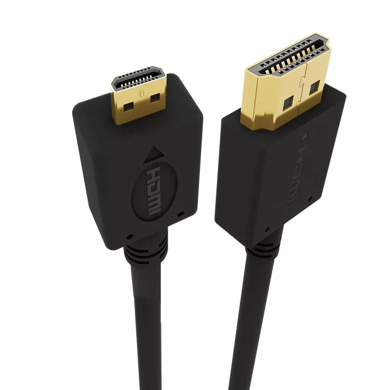Gembird CC-HDMID-6 HDMI-auf-Micro-HDMI-Kabel (Typ D), vergoldet, 1,8 m, Schwarz