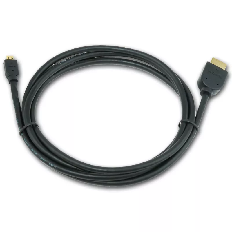 Gembird CC-HDMID-6 HDMI-auf-Micro-HDMI-Kabel (Typ D), vergoldet, 1,8 m, Schwarz