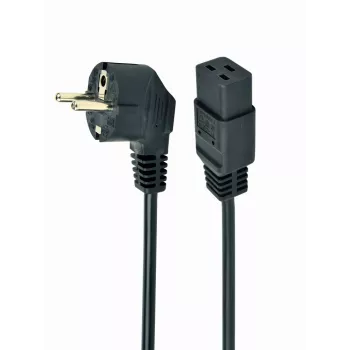 Gembird PC-186-C19 Netzkabel, CEE 7/7 auf C19, 16 A, 1,8 m, Schwarz