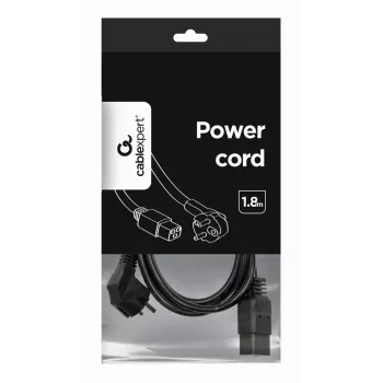 Gembird PC-186-C19 Netzkabel, CEE 7/7 auf C19, 16 A, 1,8 m, Schwarz