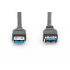DIGITUS Kabel USB 3.0 Verlängerungskabel Typ A Stecker/Buchse 1,8 m (ak-300203-018-s)