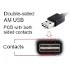 GEMBIRD Beidseitiger USB 2.0 AM auf Micro-USB Kabel, 1m - Schwarz