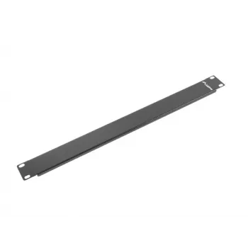Lanberg AK-1401-B 19-Zoll-Blindabdeckung, 1U, 482,6 x 8 mm, Schwarz (RAL 9004)