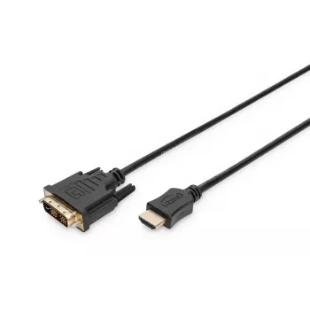 DIGITUS ASSMANN HDMI-Adapterkabel, Typ A-DVI(18+1) M/M, 2m Full HD schwarz