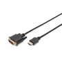 DIGITUS ASSMANN HDMI-Adapterkabel, Typ A-DVI(18+1) M/M, 2m Full HD schwarz