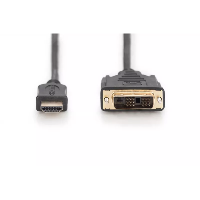 DIGITUS ASSMANN HDMI-Adapterkabel, Typ A-DVI(18+1) M/M, 2m Full HD schwarz