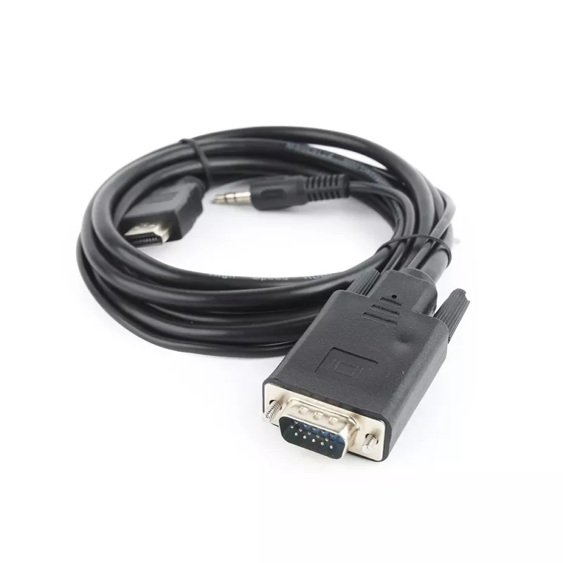 GEMBIRD HDMI auf VGA und Audio Adapterkabel, Einzelanschluss, 1,8 m - Schwarz
