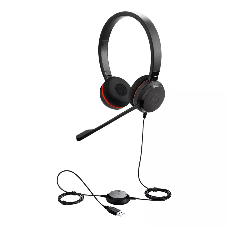 Jabra Evolve 30 II MS Stereo 5399-823-309 kabelgebundenes On-Ear-Headset, USB-A + 3,5-mm-Klinke, Microsoft-zertifiziert
