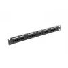 Lanberg PPU5-1024-B Patchpanel, 24 Ports, 1 HE, 19 Zoll, Cat5e UTP, Metall, Schwarz