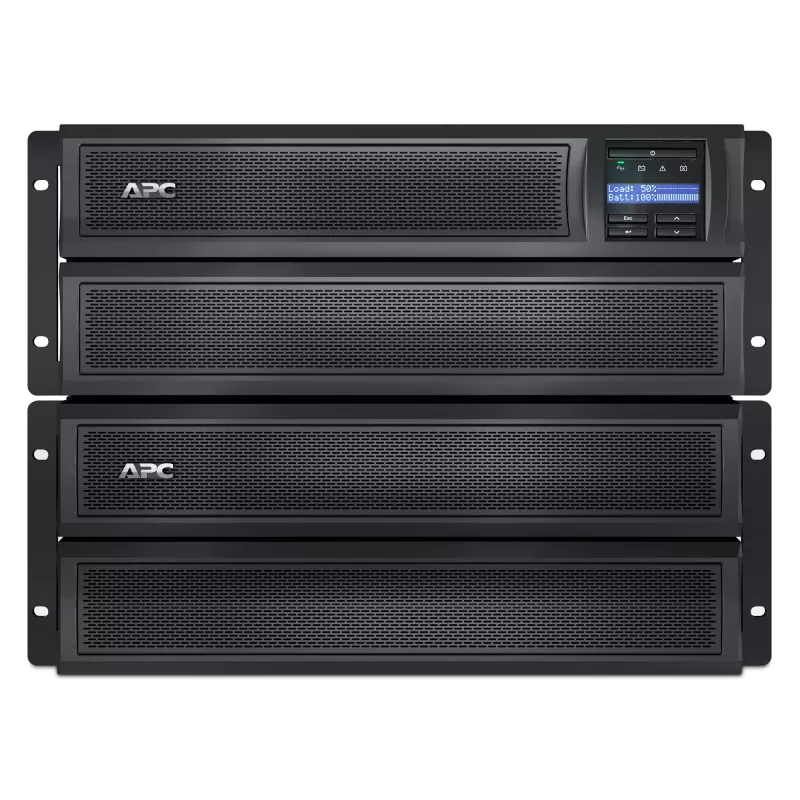 APC Smart-UPS X SMX2200HVNC - 2200VA, 8x C13 + 2x C19 Ausgang, USB, erweiterbare Laufzeit, kurze Bautiefe, NMC
