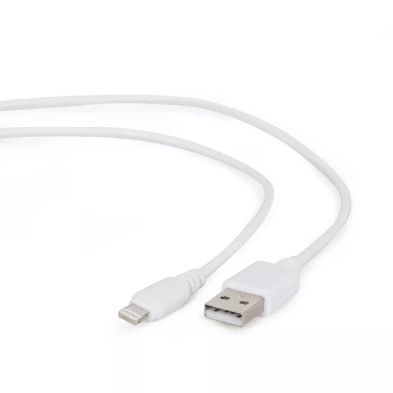 Lightning-Kabel Gembird CC-USB2-AMLM-2M-W — 2 m, Lightning auf USB A, USB 2.0, weiß