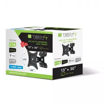 Techly 13-30 inch Wandhalterung für LED LCD TV voll beweglich ICA-LCD 201BK