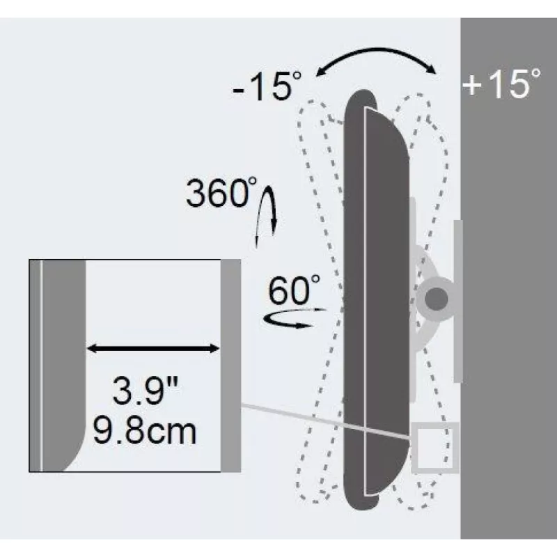 Techly 13-30 inch Wandhalterung für LED LCD TV voll beweglich ICA-LCD 201BK