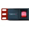 Techly I-CASE STRIP-81UD power distribution unit (PDU) 8 AC outlet(s) 1U Schwarz, Rot