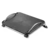 Techly ICA-FR 13 ergonomische verstellbare Fußstütze, Neigungswinkel einstellbar, rutschfest, 43 x 28 cm, schwarz