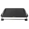 Techly ICA-FR 13 ergonomische verstellbare Fußstütze, Neigungswinkel einstellbar, rutschfest, 43 x 28 cm, schwarz