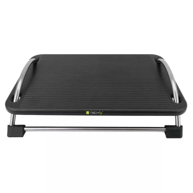 Techly ICA-FR 13 ergonomische verstellbare Fußstütze, Neigungswinkel einstellbar, rutschfest, 43 x 28 cm, schwarz