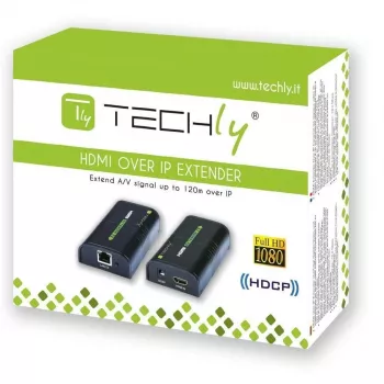 Techly Verstärker / Splitter HDMI Over IP Netzwerk IDATA EXTIP-373