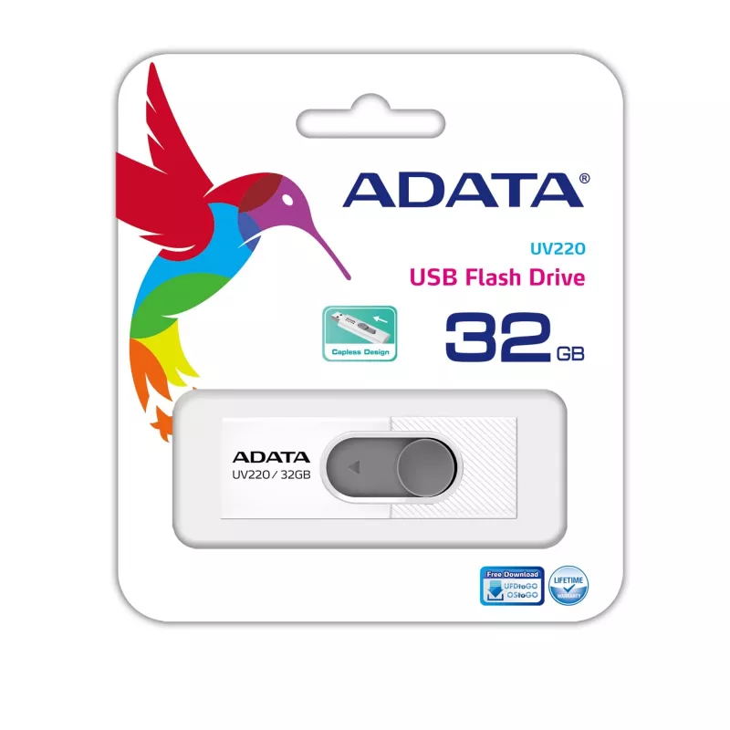 ADATA UV220 USB-Stick 32 GB USB Typ-A 2.0 Grau, Weiß